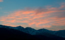 夕焼け雲と白馬三山